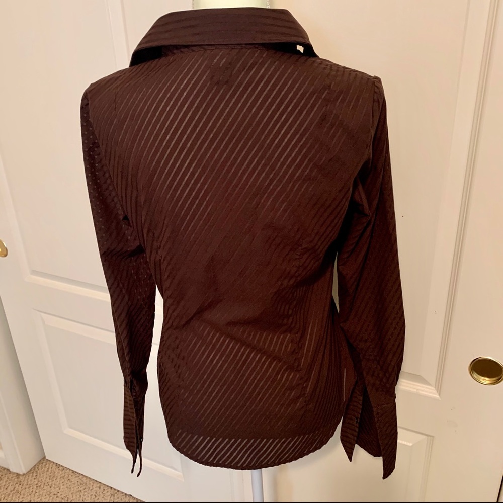Moda International brown blouse S - Picture 3 of 5